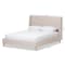 Baxton Studio Adelaide Light Beige Upholstered King Size Platform Bed 136-7474 - alternate 4